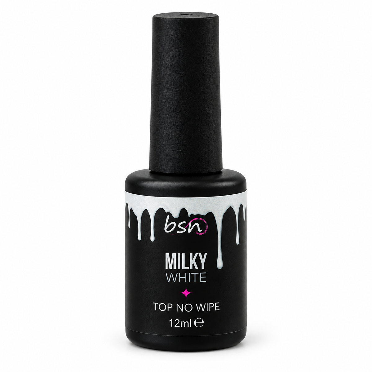 Milky White – Top Coat No Wipe BSN 12 ml bianco latte