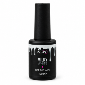 Milky White – Top Coat No Wipe BSN 12 ml bianco latte