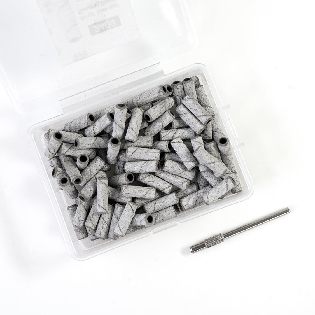 Mini cilindretti sanding bands abrasivi, testine di ricambio con mandrino incluso 100PZ.