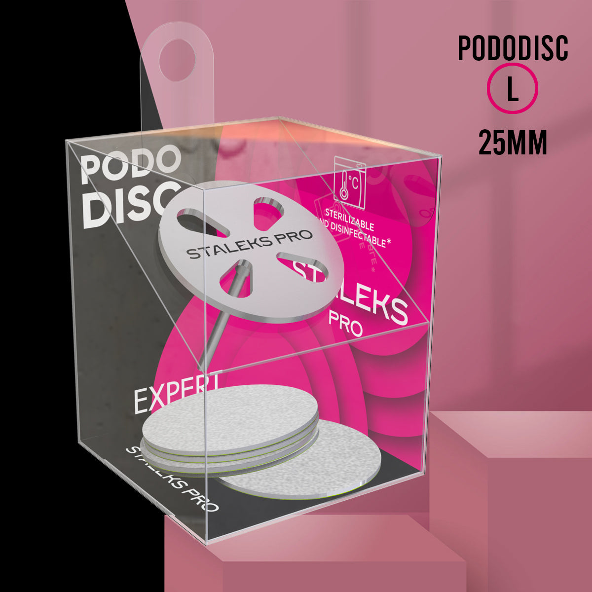 Supporto Disco in acciaio per Pedicure Staleks - PODODISC Misura L