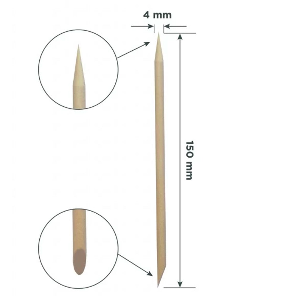 100 Bastoncini in legno di arancio Per Manicure STALEKS PRO 150 Mm