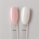 Milky Rose e Milky White stesi su tip – confronto tra i due colori