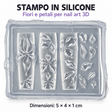 Stampo in silicone nail art 3D - 01 Fiori e petali