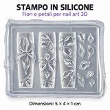 Stampo in silicone nail art 3D - 01 Fiori e petali