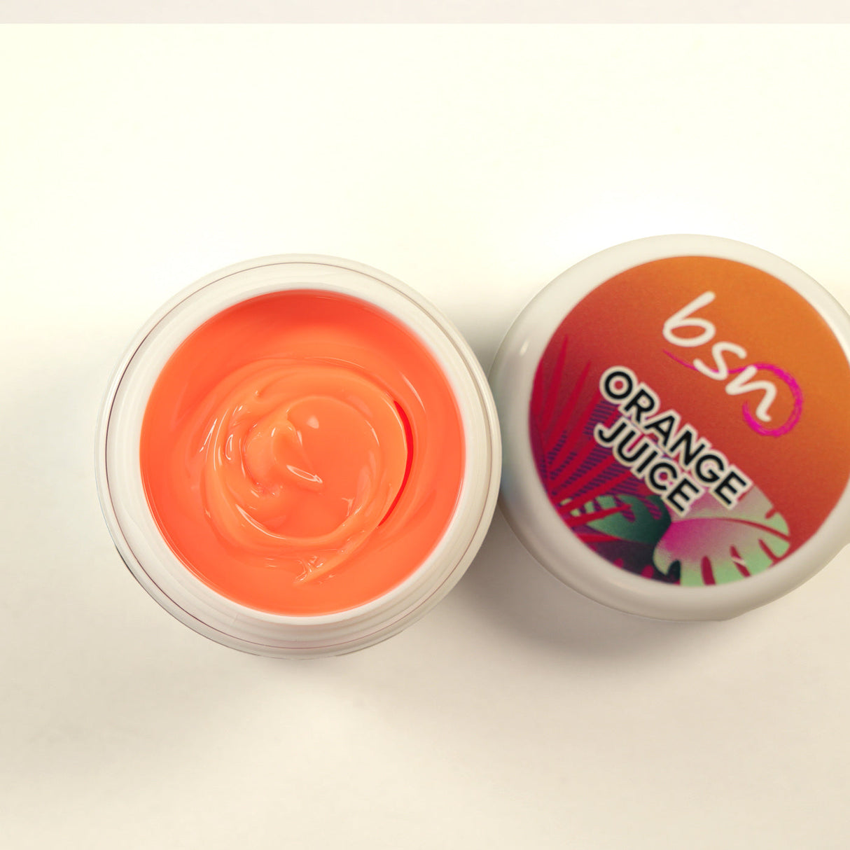 Builder gel Tropical Summer Orange Juice orange fluo barattolo 15ml Beauty Space Nails
