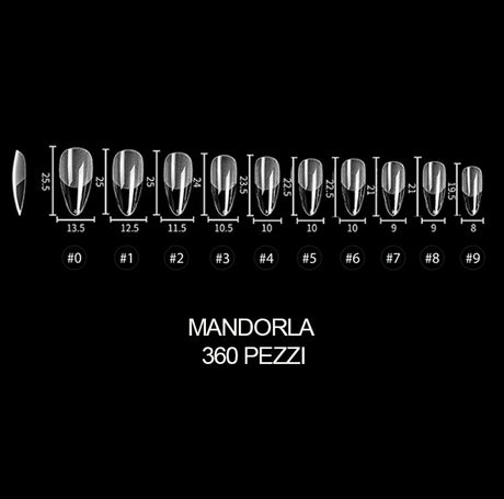 MANDORLA - X-Press Gel Press on nails - Tip Box 360pz