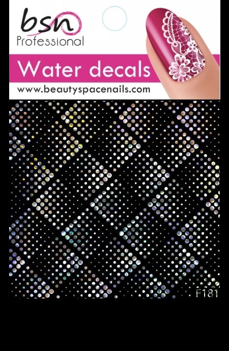 Stickers Adesivi Nail Art Water decals motivi puntinato multicolor