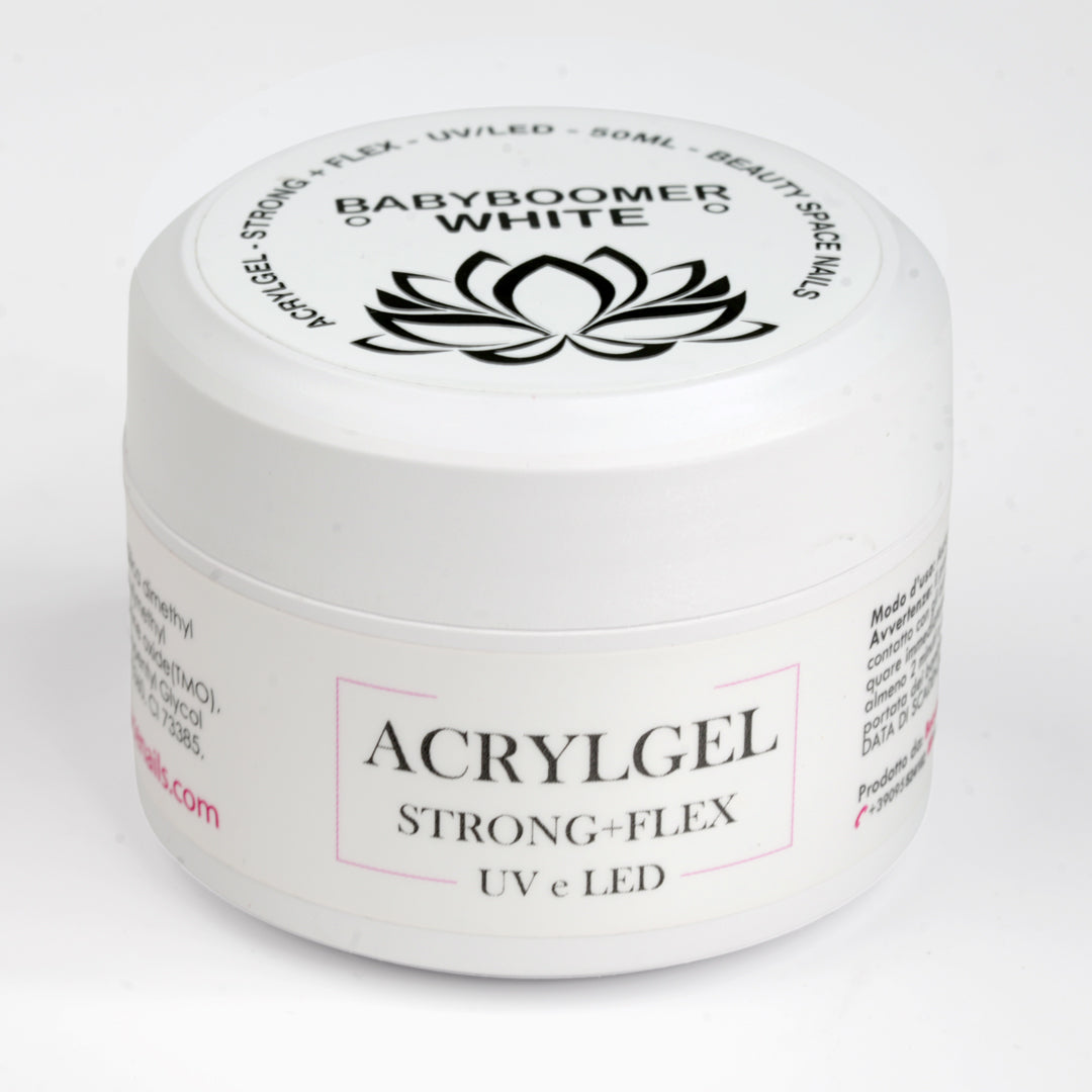 PolyAcrylGel Babyboomer White 50ml barattolo chiuso Beauty Space Nails