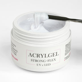 PolyAcrylGel Babyboomer White 50ml barattolo dettaglio del colore bianco Beauty Space Nails