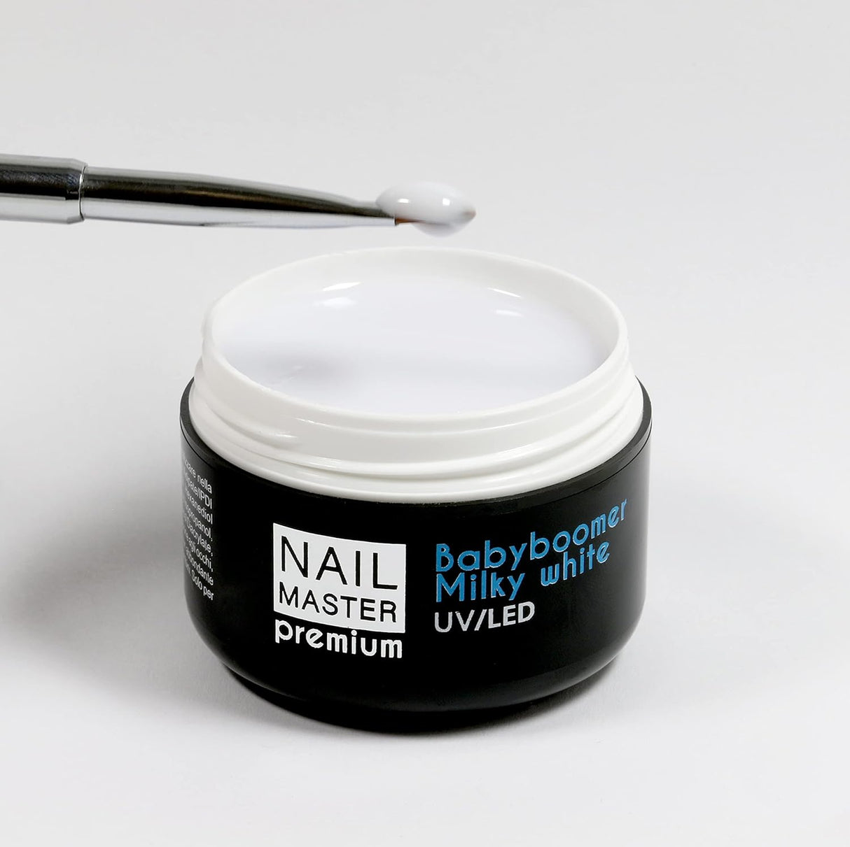 Nail Master Premium 30g, Babyboomer Milky White, Gel unghie UV/Led – Bianco latte Costruttore Modellante - Media viscosità, senza acidi