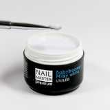 Nail Master Premium 30g, Babyboomer Milky White, Gel unghie UV/Led – Bianco latte Costruttore Modellante - Media viscosità, senza acidi
