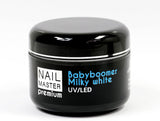 Nail Master Premium 30g, Babyboomer Milky White, Gel unghie UV/Led – Bianco latte Costruttore Modellante - Media viscosità, senza acidi