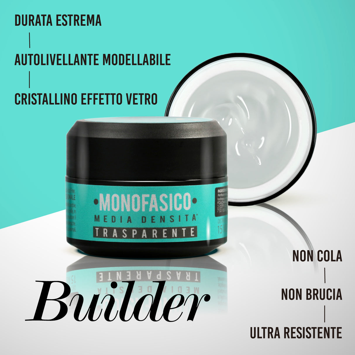 NEW MONOFASICO CLEAR 50 ML – Costruttore trasparente media densità