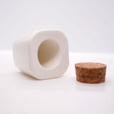 Bicchiere Bianco Ceramica con Tappo Contenitore per liquidi