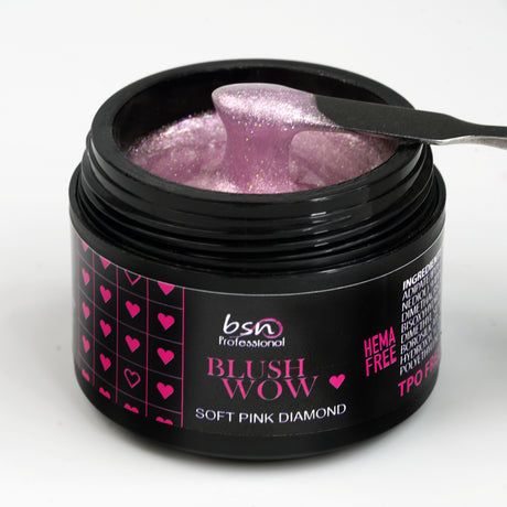 Builder gel Bride Collection Blush Wow rosa glitter diamantati 30ml Beauty Space Nails