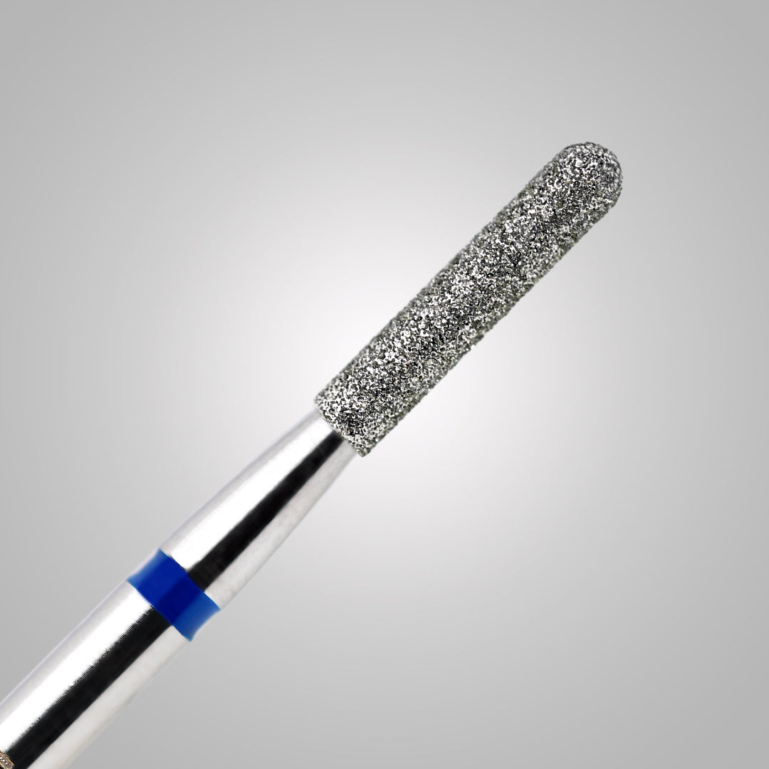 Punta Cilindro corto Ø 2.0 mm - anello blu- BSN Mini Barrel Medium - Grana media