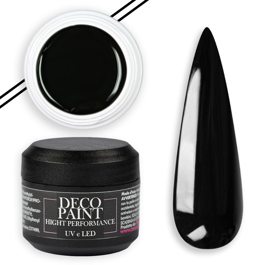 000- NERO - Master Color "Deco Painting Gel " One stroke, linee sottili