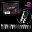 Dual Form 29 Square Line French Beauty Space Nails Medium Square 14 misure 140 pezzi