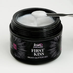 Builder gel Bride Collection First Kiss bianco latte milky glitter 30ml Beauty Space Nails
