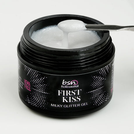 Builder gel Bride Collection First Kiss bianco latte milky glitter 30ml Beauty Space Nails