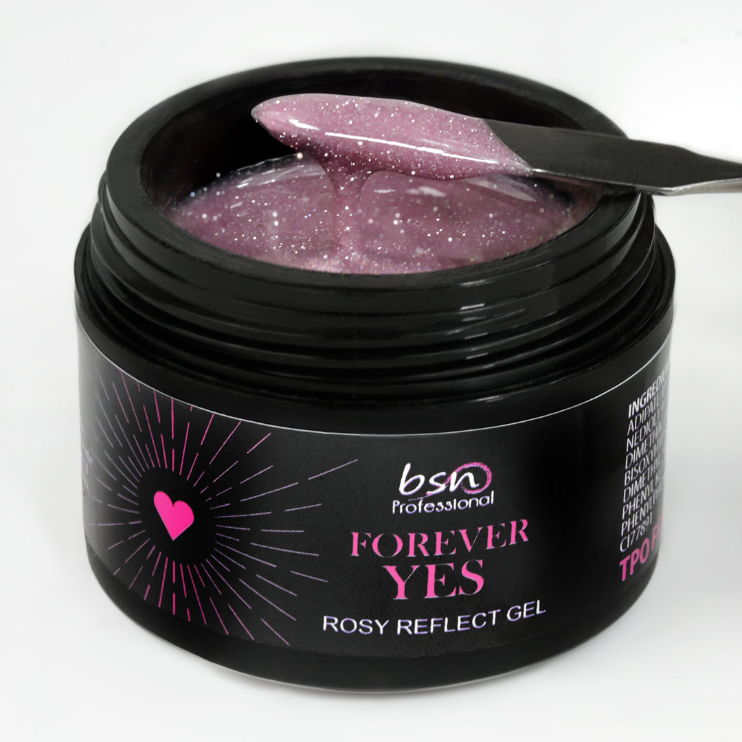 Builder gel Bride Collection Forever Yes rosa laser riflettente 30ml Beauty Space Nails