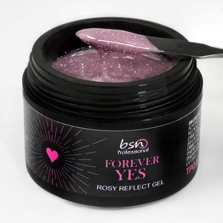 Builder gel Bride Collection Forever Yes rosa laser riflettente 30ml Beauty Space Nails