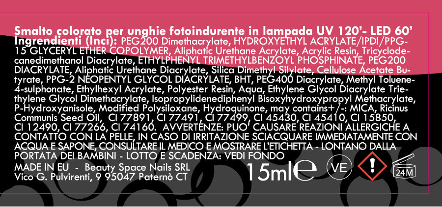 Bordeaux - GE16 - Gel UV Semipermanente Soak Off - 15ml - HEMA FREE