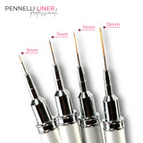 Pennelli liner nail art Beauty Space Nails misure 3 7 11 15 mm a confronto