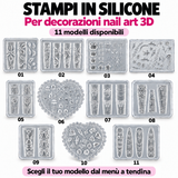 Stampini in silicone per nail art 3D - 11 modelli disponibili