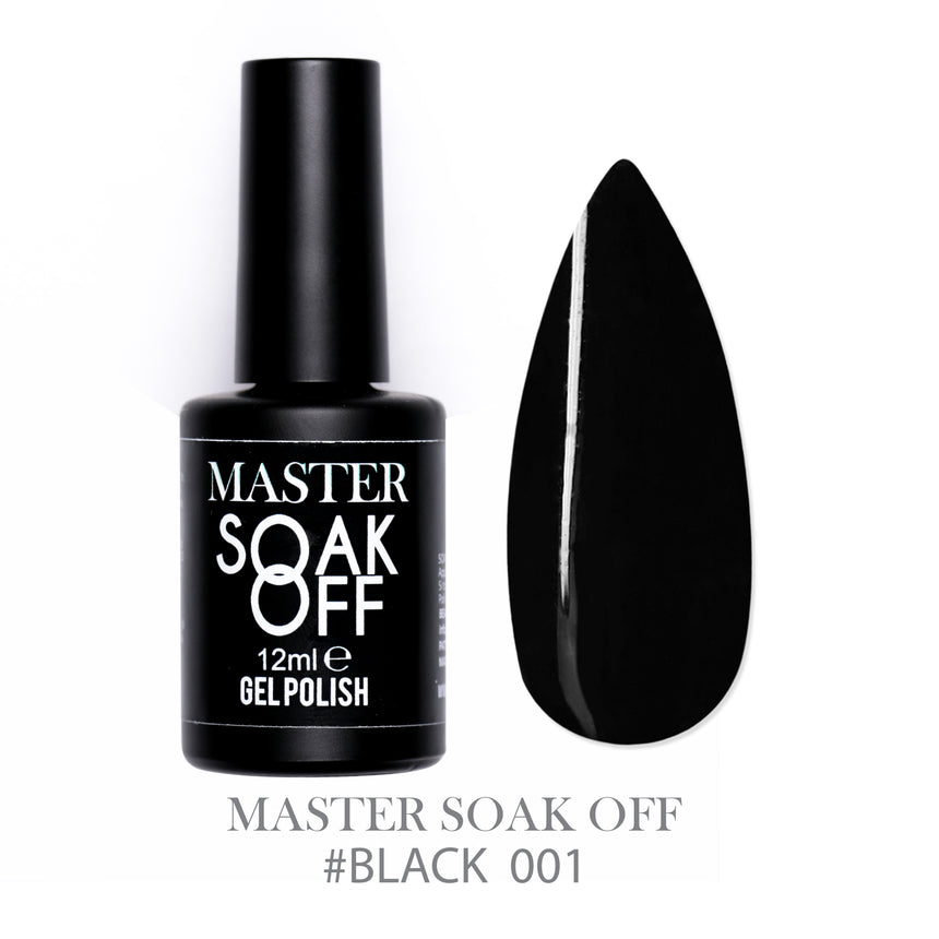 001 - BLACK - Nero Master Color Soak Off 12 ml