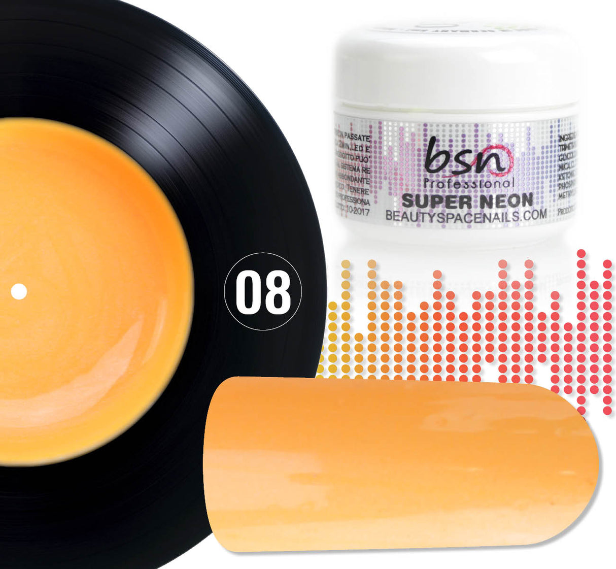 008 - Arancio Fluo - Super Neon - Gel UV Colorato - Soft Pearl