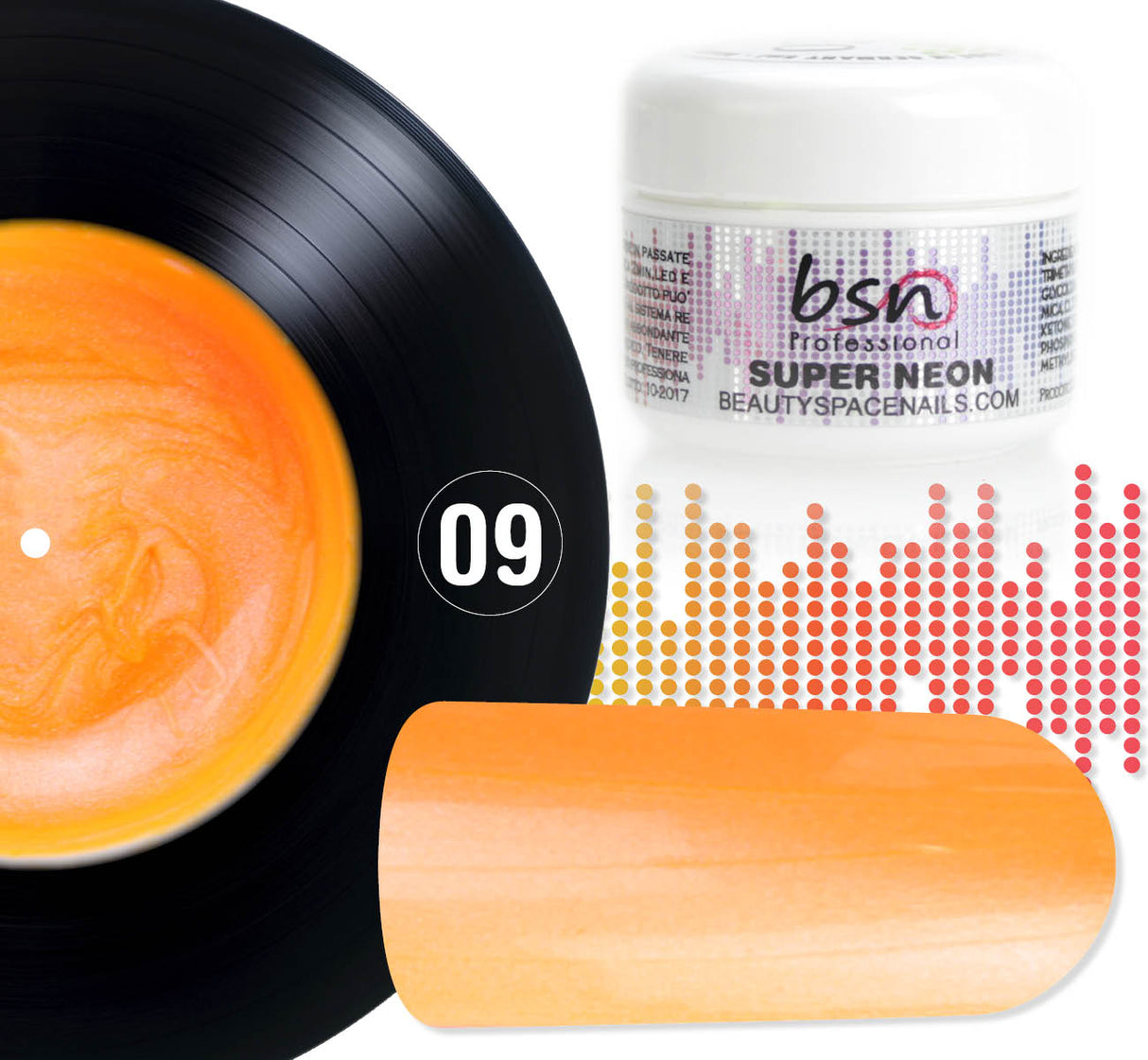 009- Arancio Fluo - Super Neon - Gel UV Colorato - Pearl