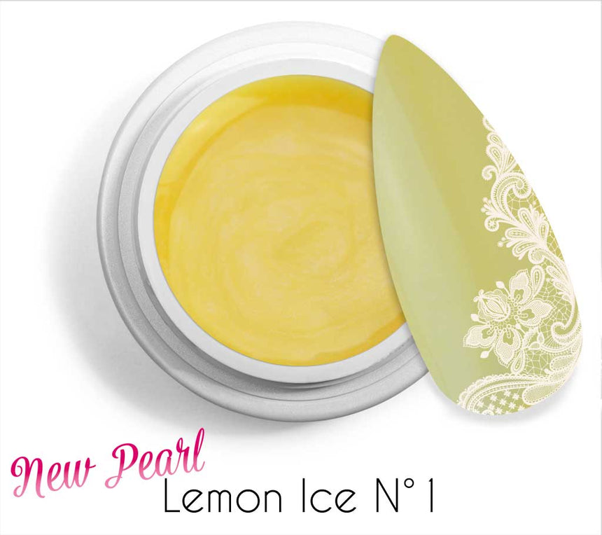 01 - Lemon Ice - New Pearl Gel UV Colorato Perlato 5ml