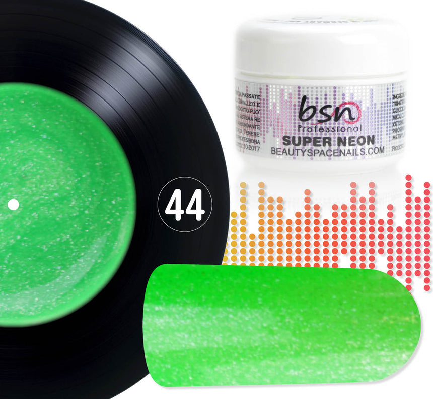 044 - Verde Fluo - Super Neon - Gel UV Colorato - Glitter