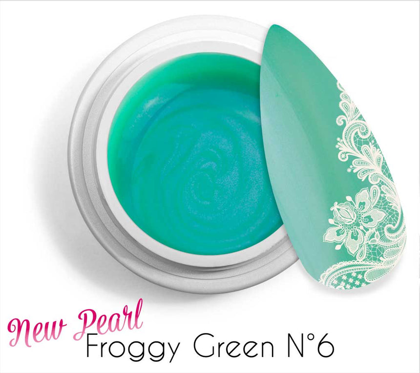 06 - Froggy Green - New Pearl Gel UV Colorato Perlato 5ml