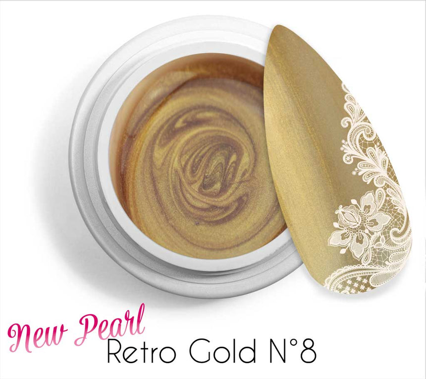 08 - Retro Gold - New Pearl Gel UV Colorato Perlato 5ml
