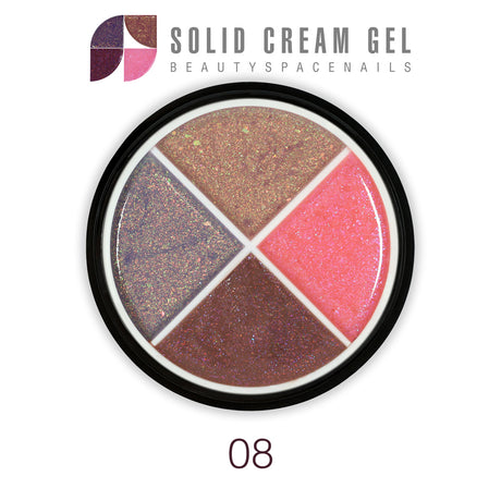 08 - Solid Cream Gel Palette 4 Colori