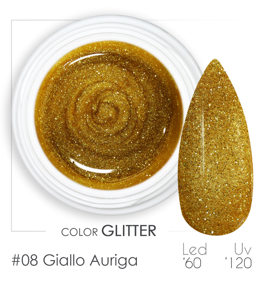 008 - Giallo Auriga - Gel UV Colorato - BSN Professional Glitter
