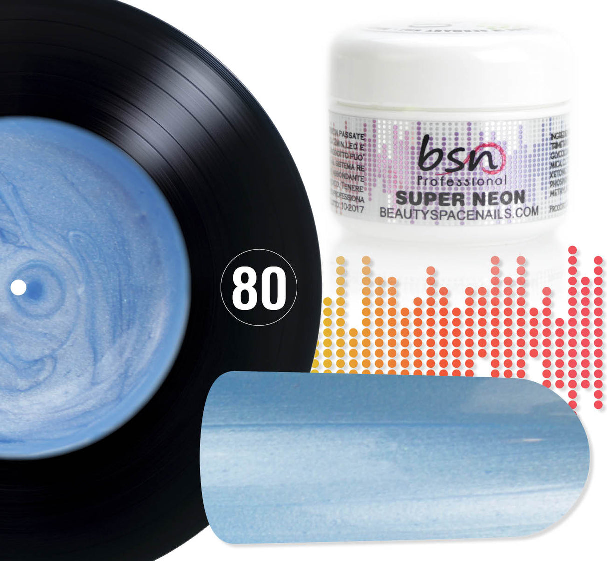 080 - Azzurro Fluo - Super Neon - Gel UV Colorato - Pearl