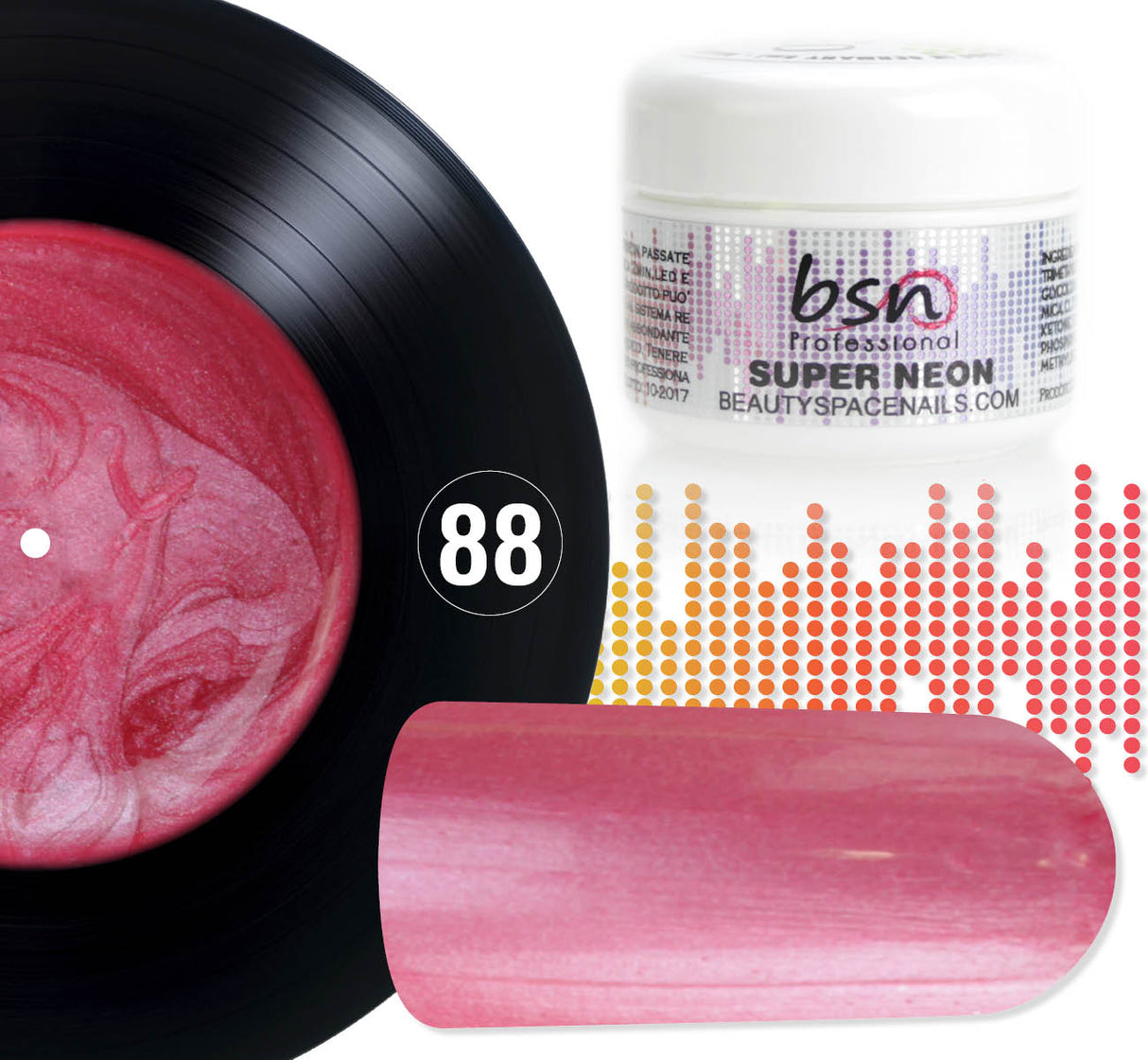 088 - Rosa Antico - Super Neon - Gel UV Colorato - Pearl