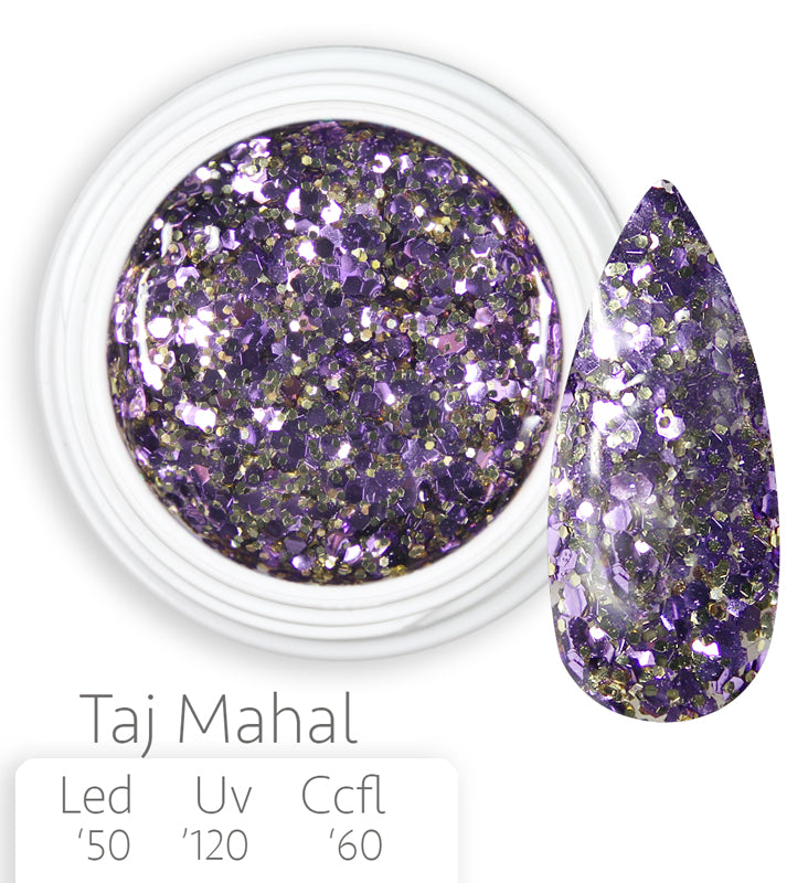 090-Taj Mahal- Gel UV Colorato - BSN Professional Big Glitter