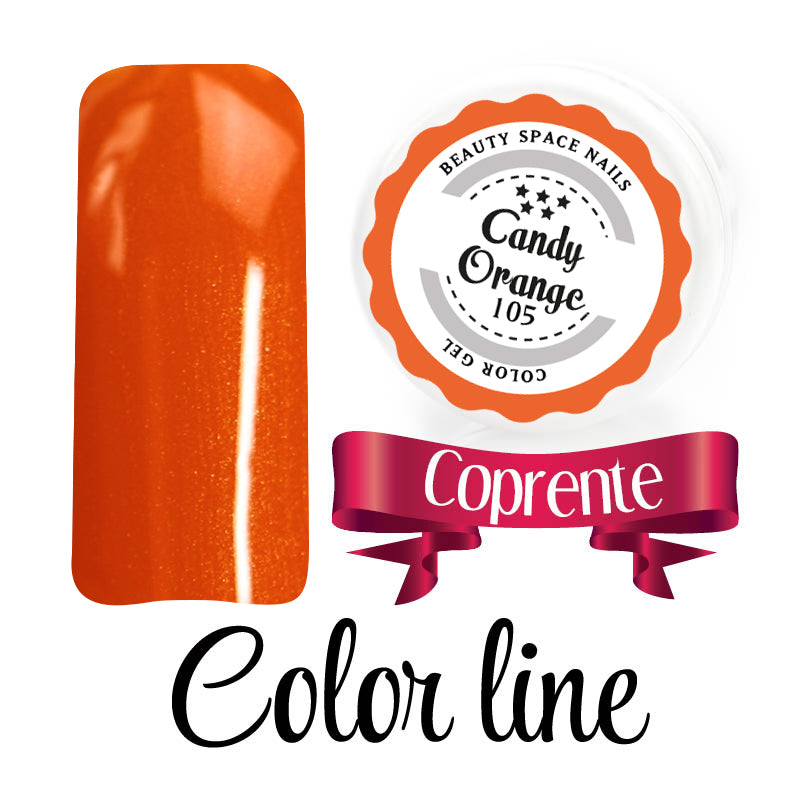 105 - Candy Orange - Coprente - Gel UV Colorato - Color line - 5ml