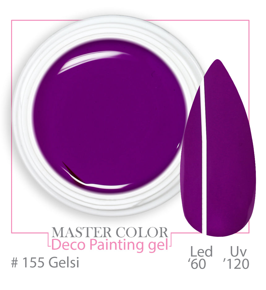 155 - Gelsi - Master Color "Deco Painting Gel " - Linea Professionale di Gel Colorati - 5ml