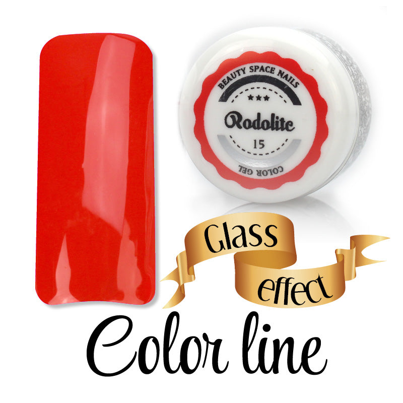 15 - Rodolite - Glass Effect - Gel UV Colorato - Color line - 5ml
