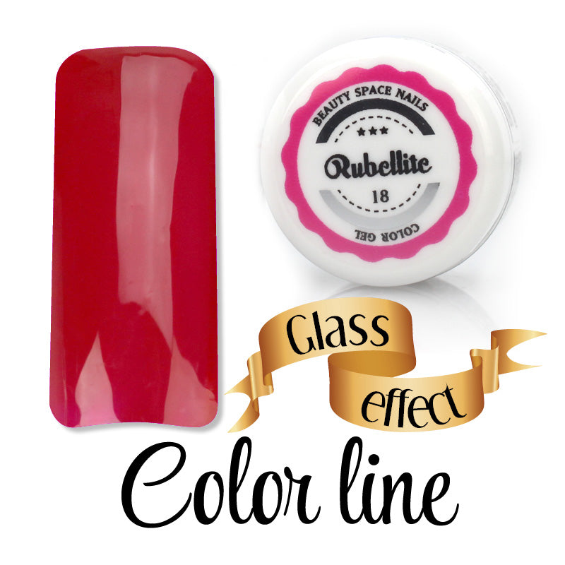 18 - Rubellite - Glass Effect - Gel UV Colorato - Color line - 5ml