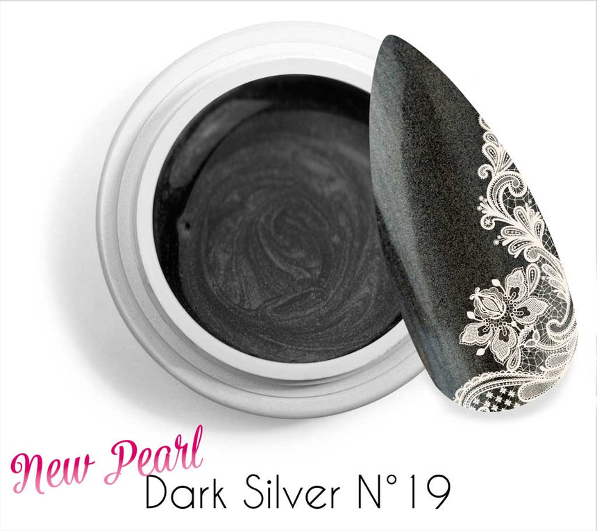 19 - Dark Silver - New Pearl Gel UV Colorato Perlato 5ml