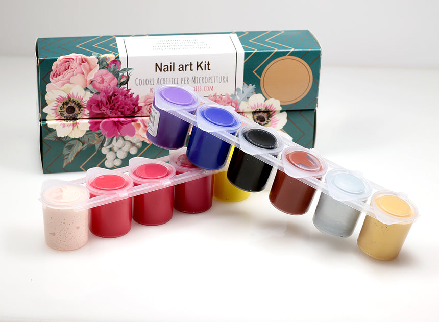 2 Confezioni di colori acrilici - 12 colorazioni Start kit Nail art [ A1+A2]