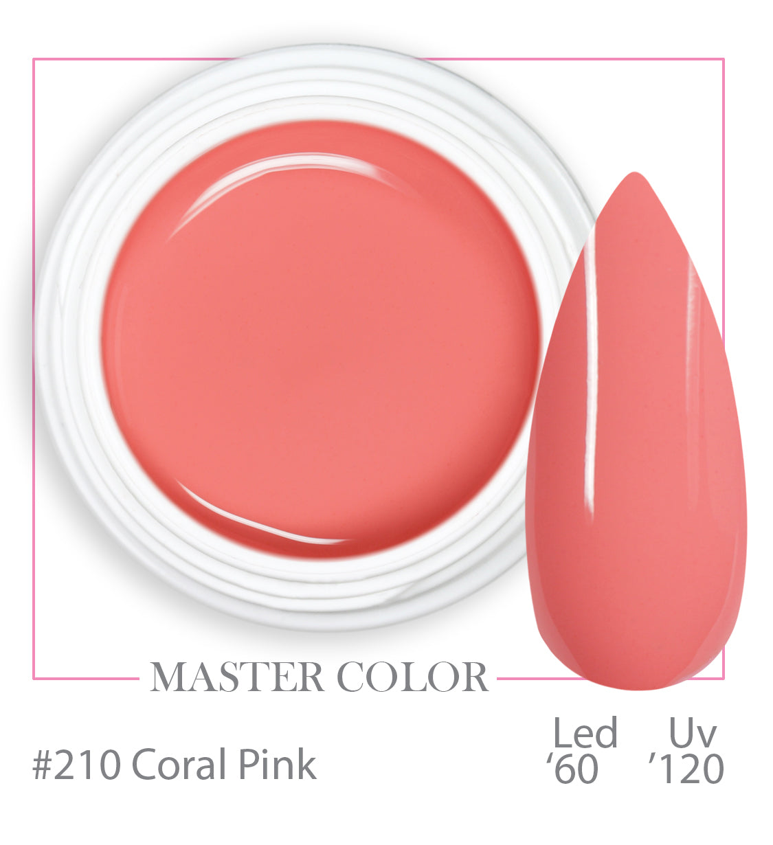 210 - Coral Pink - Master Color - Gel color UV LED - 5ml