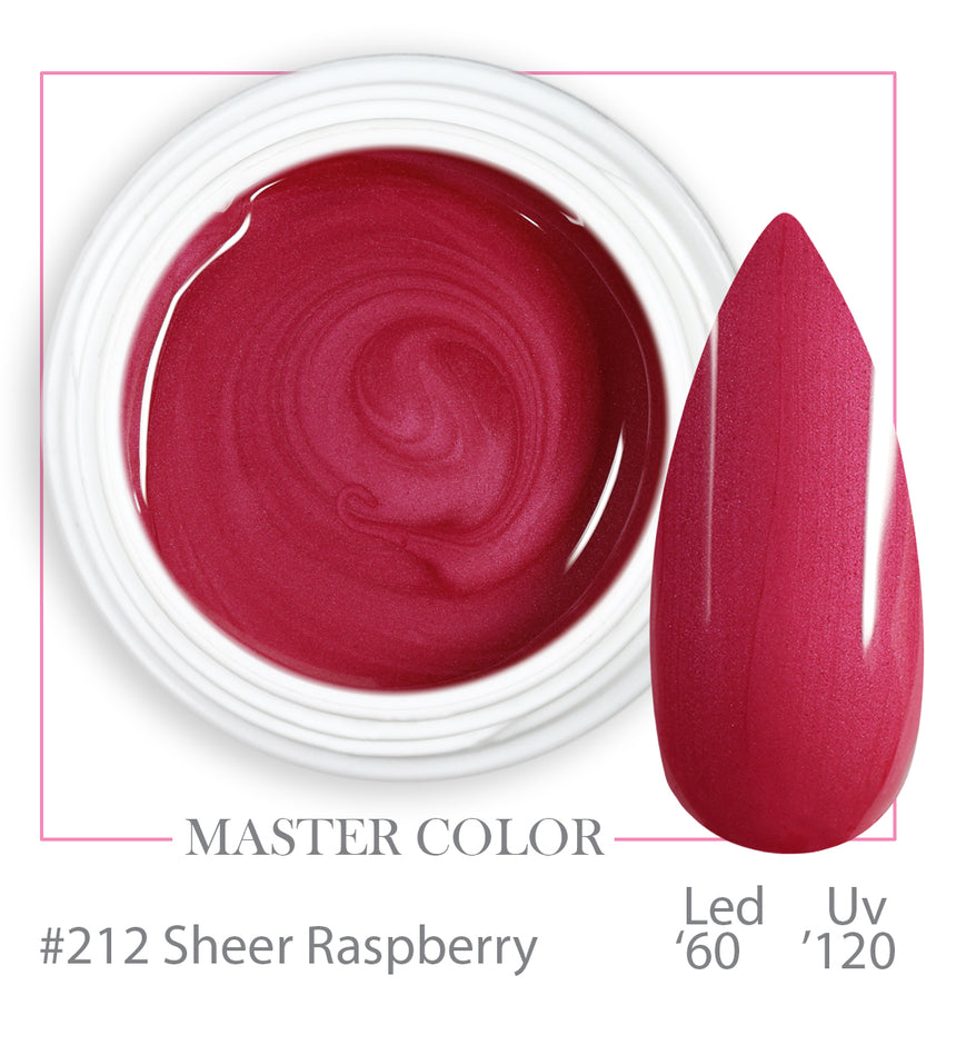 212 - Sheer Rasberry - Master Color - Gel color UV LED - 5ml