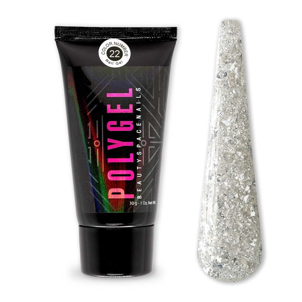 22 Soft Polygel Glitter  30g - Polyacrylgel media densità